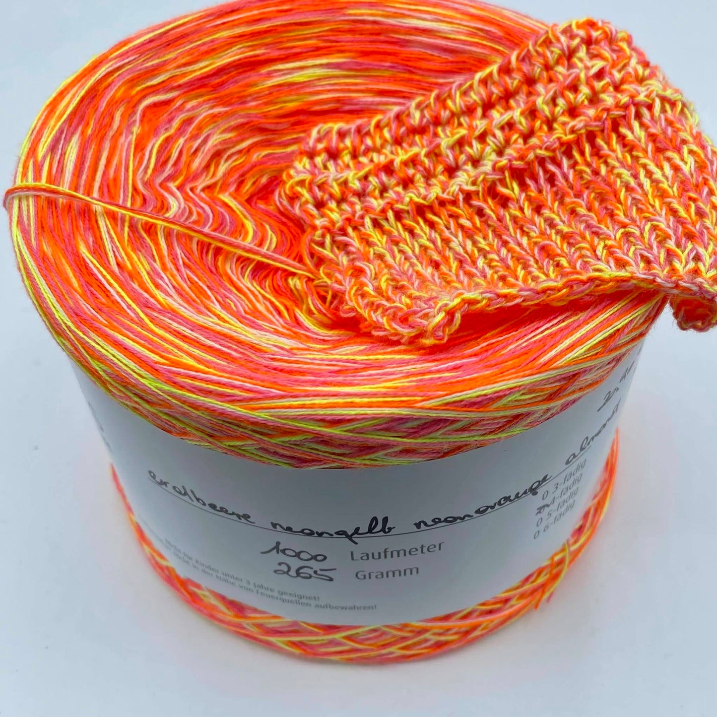 BP neonorange neongelb erdbeere almond meliert 4-fädig