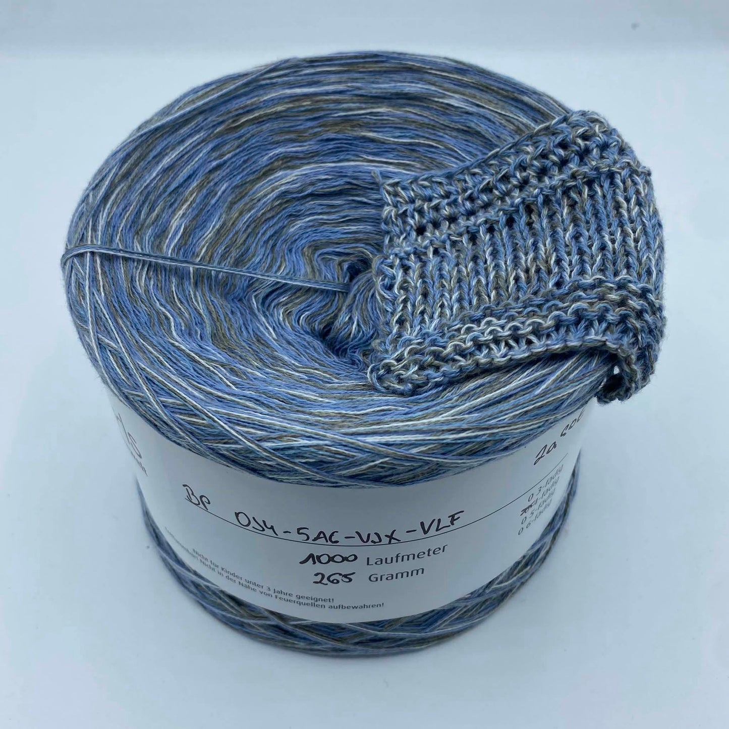 BP blaugrau 4-fädig meliert