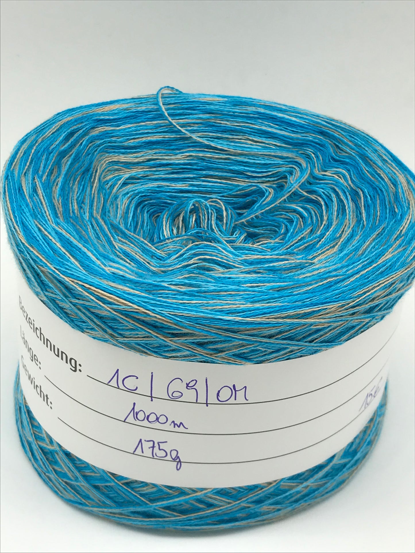 Cotton blau/beige meliert