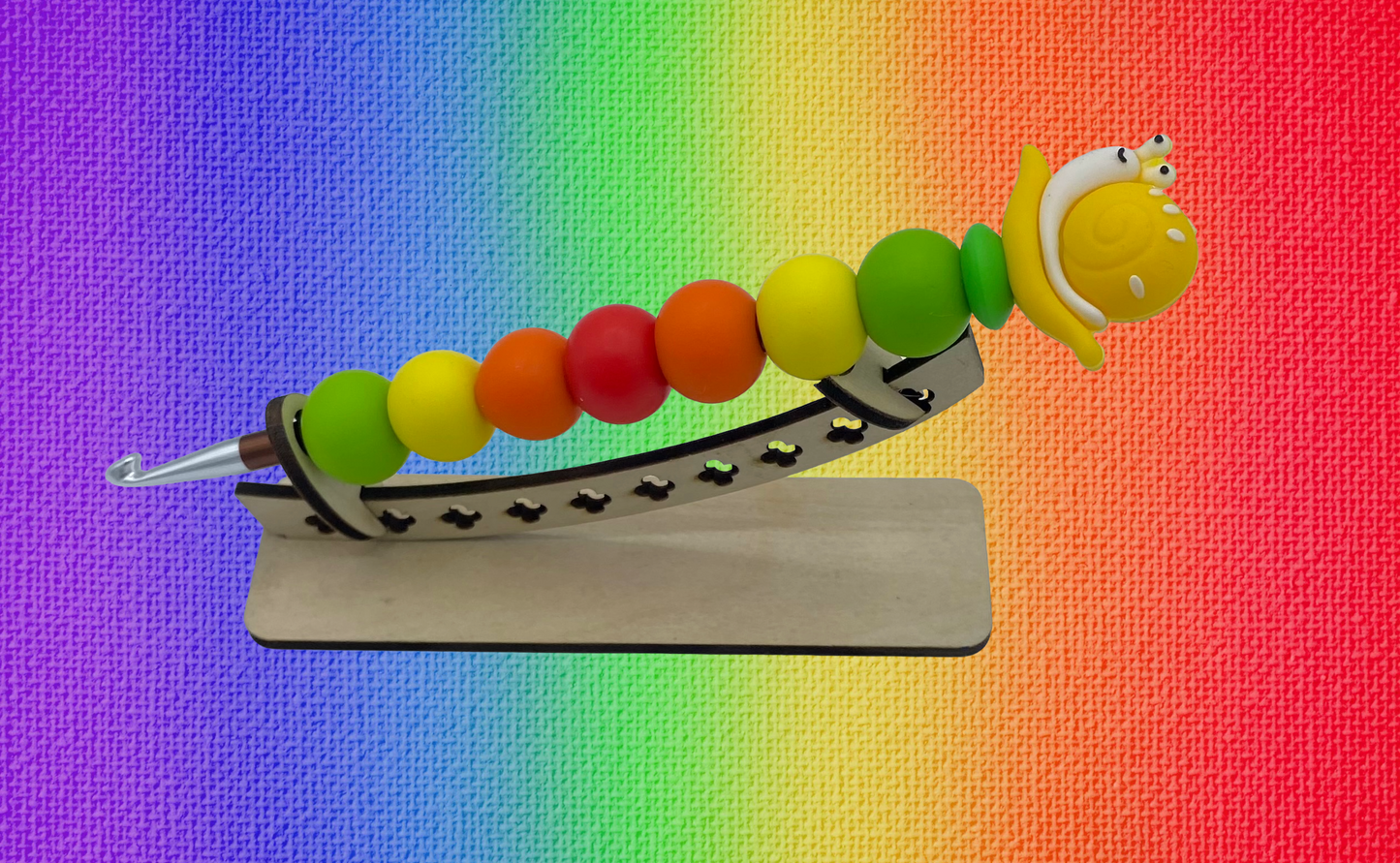 Häkelnadel Größe 5,5 mit Silikonperlen