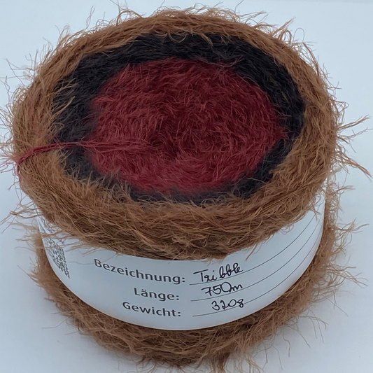 Tribble weinrot/schwarz/braun 750m3-fädig
