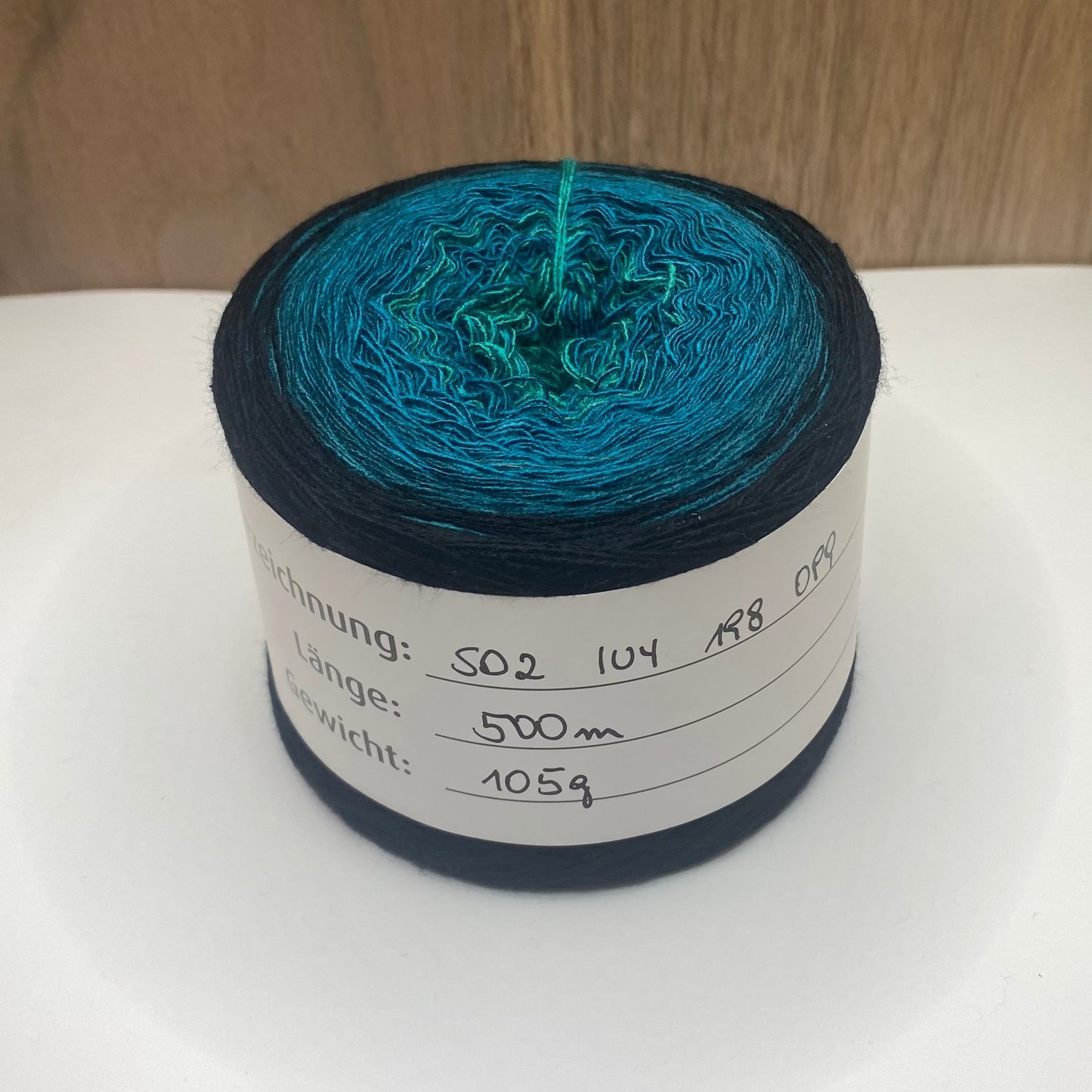 MD Petrol-Schwarz  500m 3-fädig schwarz innen