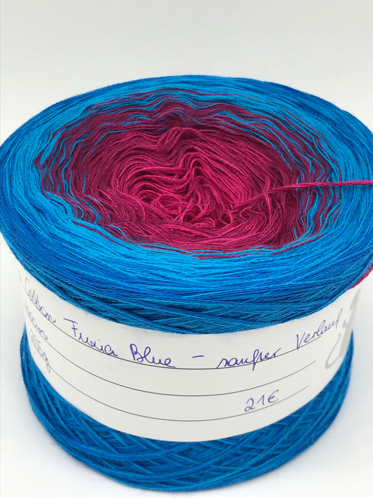 Cotton Fuxia Blue - blid gradient