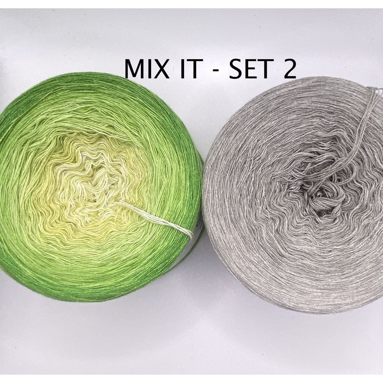 Mix it Set 2 green gradient + light gray 071